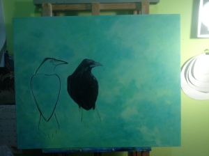 raven, painting