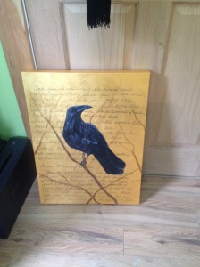 crow, raven, painting