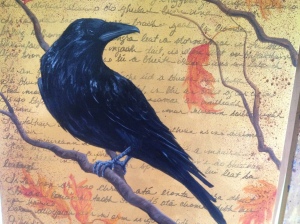 raven, oak tree